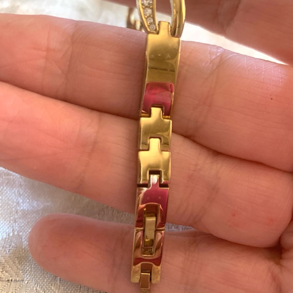 Goldtone and Rhinestones Embellished Women’s Watch - Picture 3 of 6